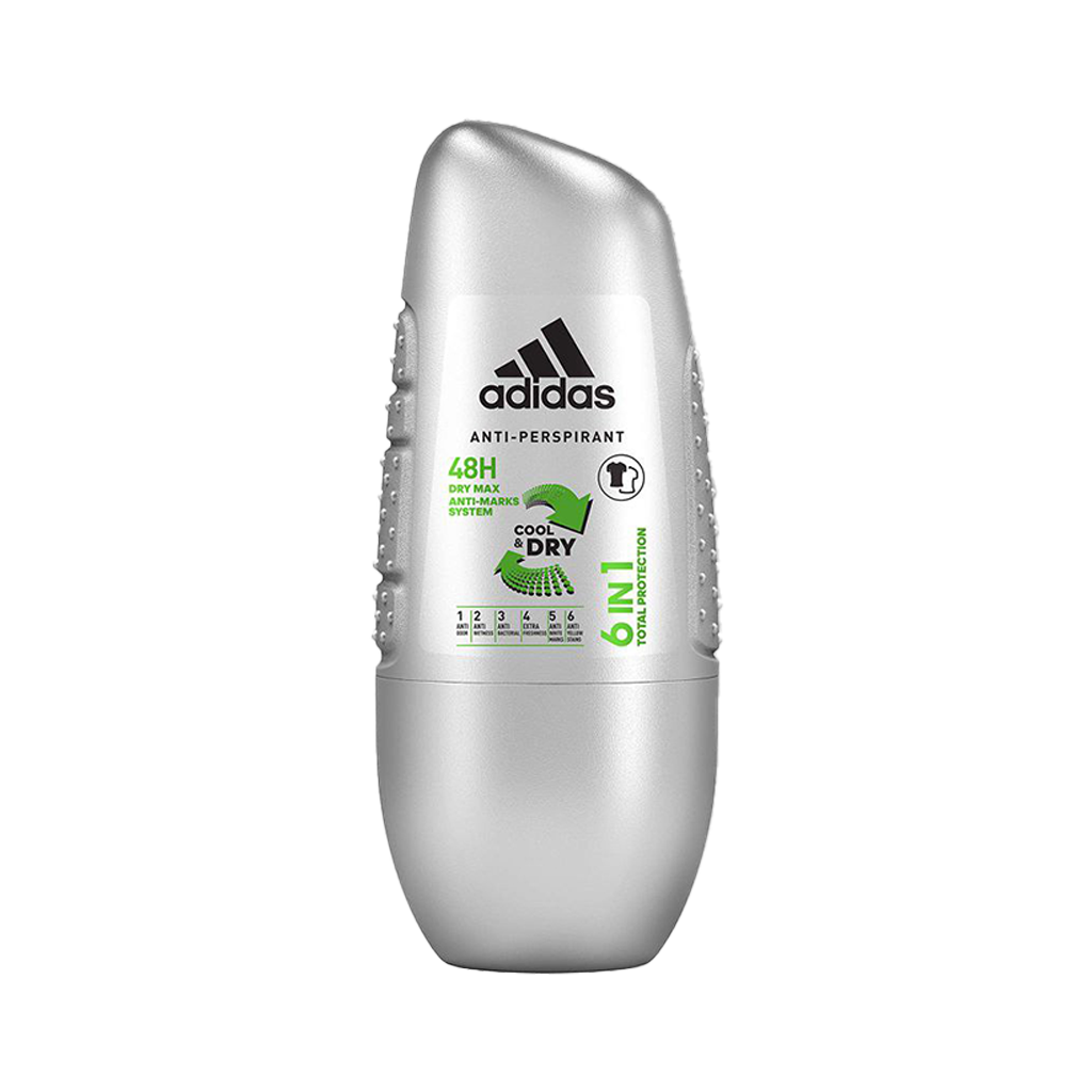 Adidas 6in1 Cool & Dry Roll-On Deodorant For Him - 50ml