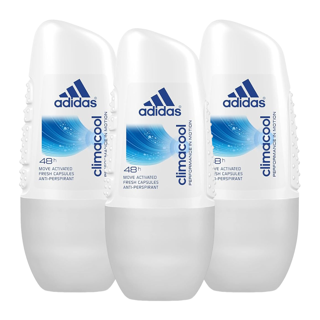 Adidas Climacool 48H Anti-Perspirant Roll-On For Her - Pack Of 3