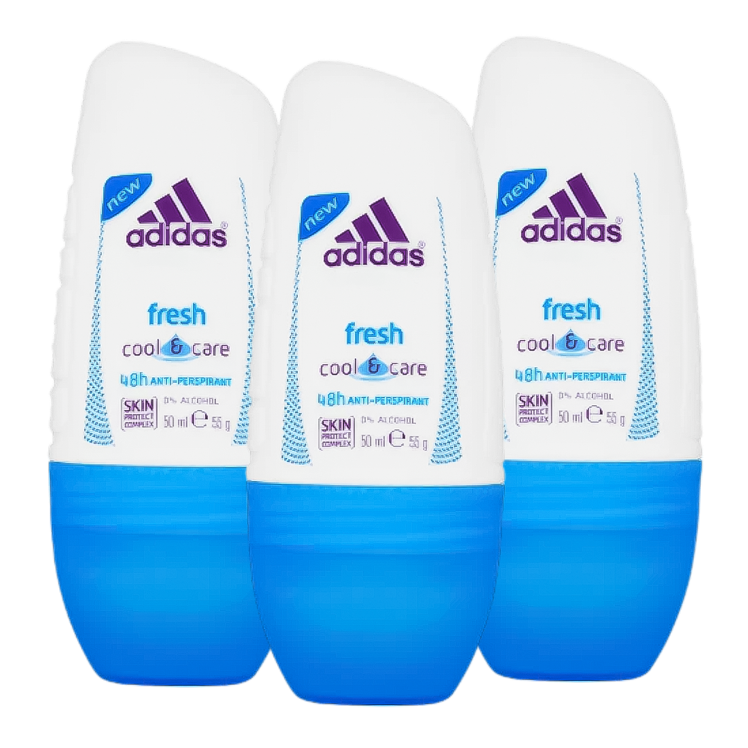 Adidas Fresh Cool & Care 48H Anti-Perspirant Roll-On Deodorant For Her - Pack Of 3