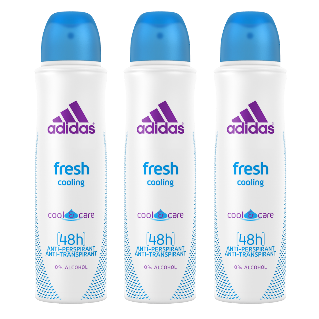 Adidas Fresh Cooling 48H Anti-Perspirant Spray Deodorant For Her - Pack Of 3