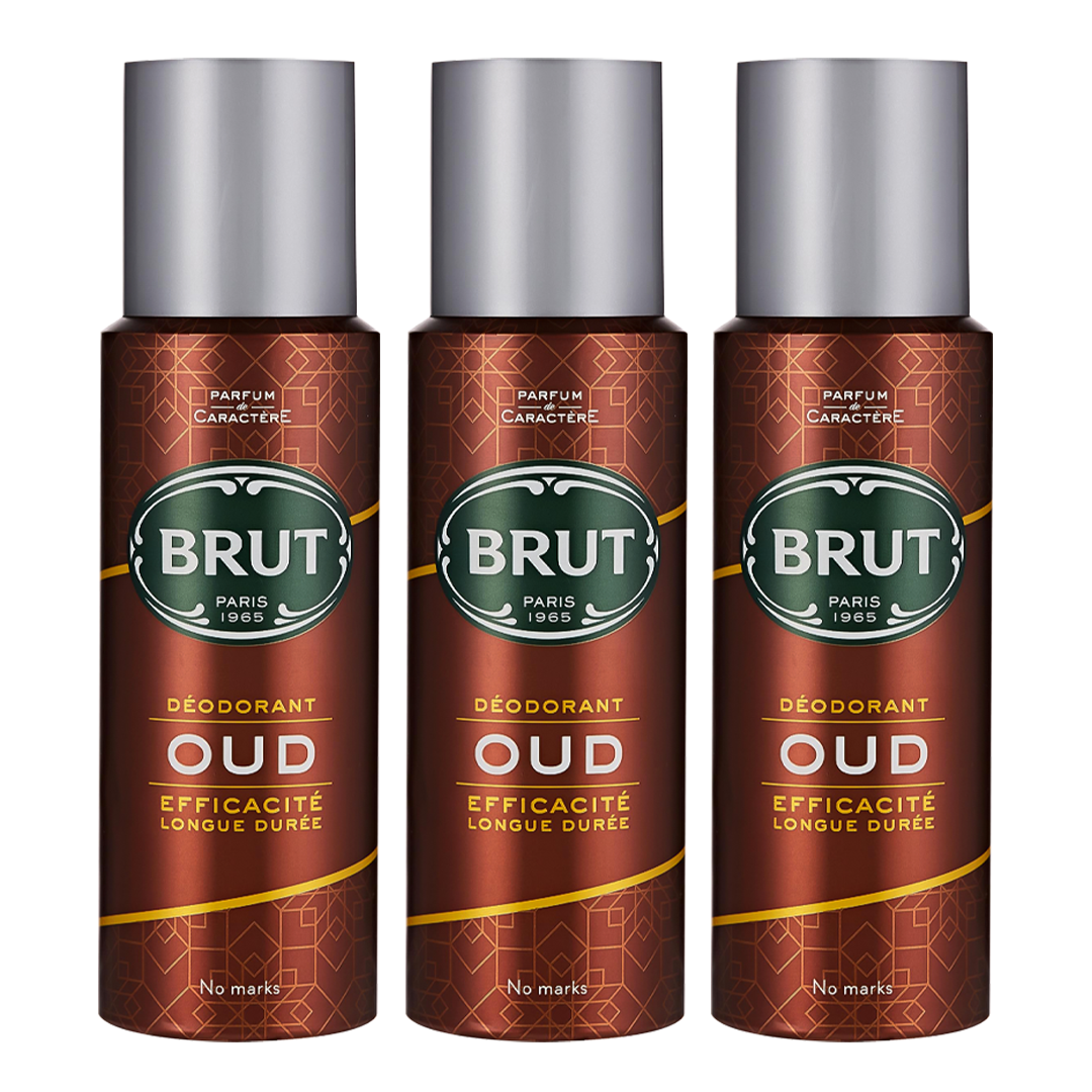 Brut Oud Spray Deodorant For Him - Pack Of 3