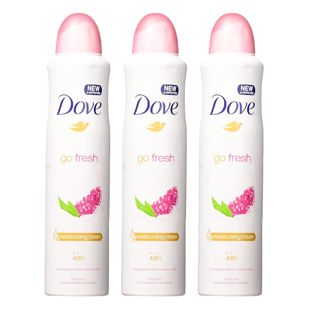 Dove Go Fresh Pomegranate & Lemon Verbena 48H Anti-Perspirant Spray Deodorant For Her - Pack Of 3