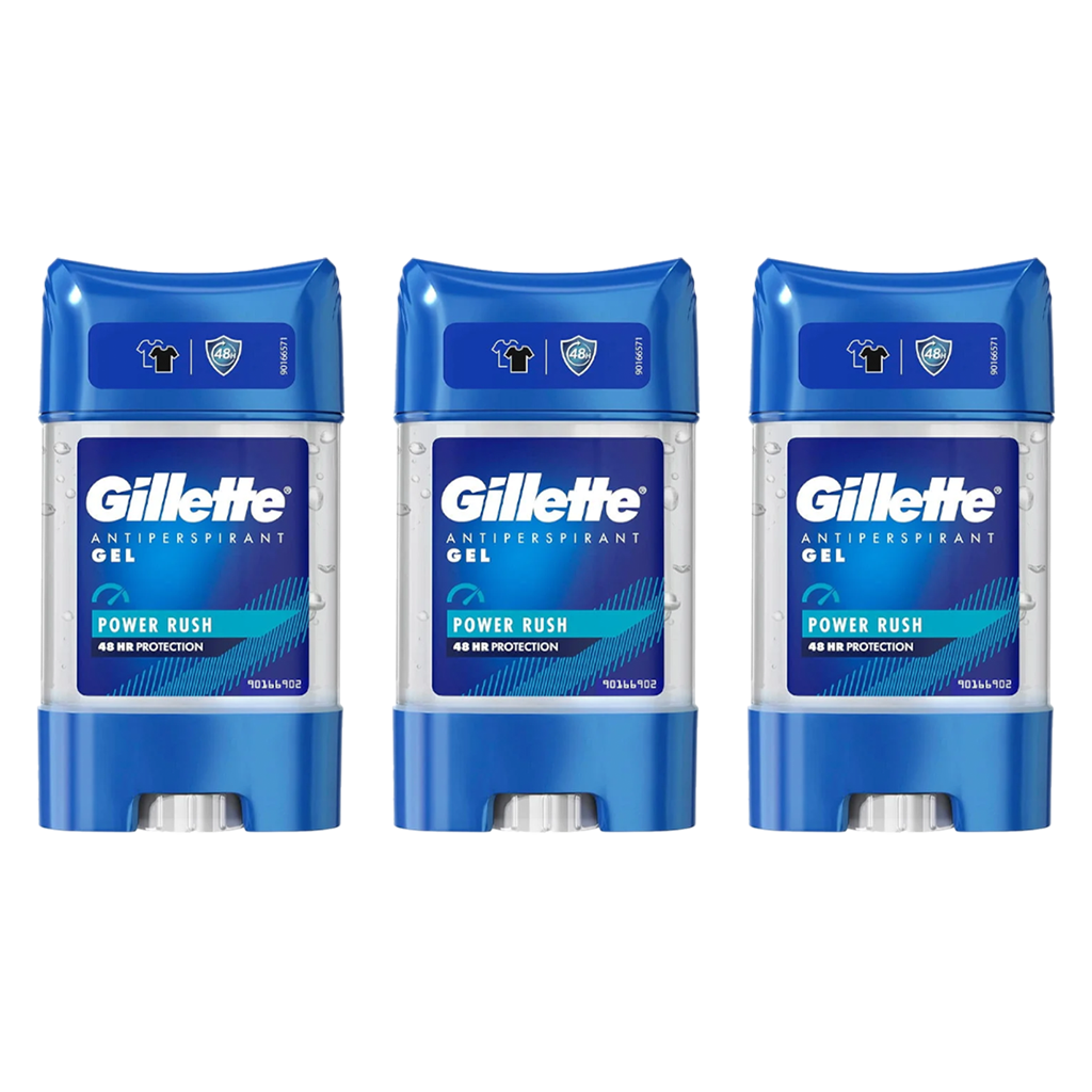 Gillette Power Rush Gel Deodorant For Him - Pack of 3