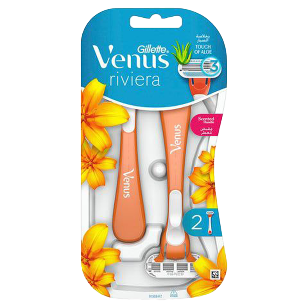 Gillette Venus Riviera Disposable Razors For Women - 2Pcs